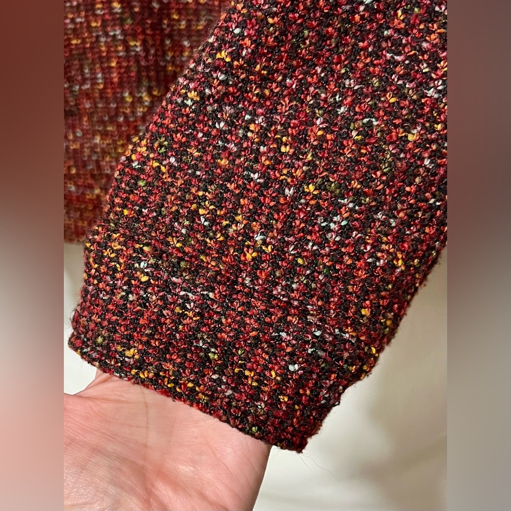 Liverpool Los Angeles Collarless Zip Up Tweed Jacket Office Casual Colorful Chic - Picture 11 of 16